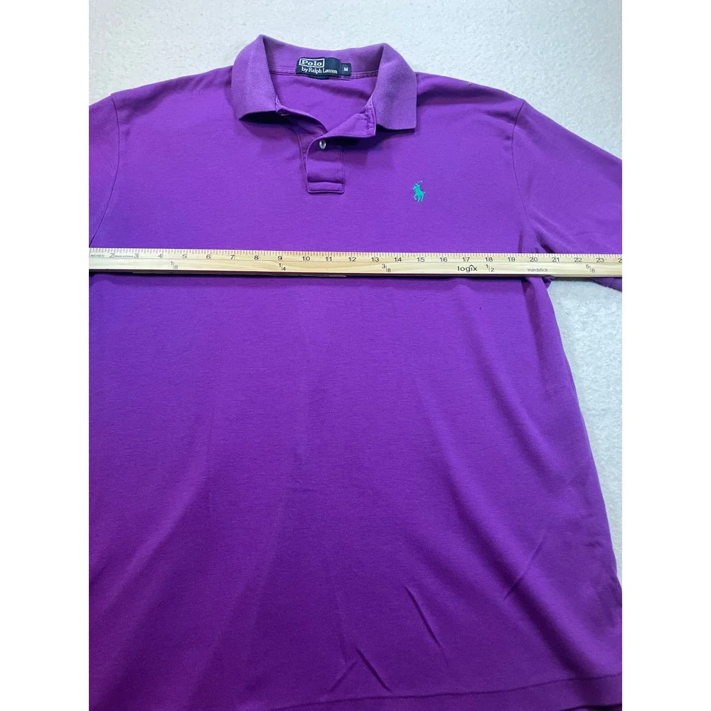 Polo Ralph Lauren Mens Purple Short Sleeve Polo Shirt Size Medium